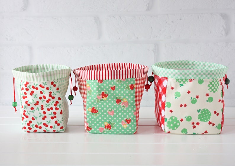 Patrón de costura en PDF para práctico estuche con cordón (disponible en 3 tamaños); bolsa de regalo; bolsa de almacenamiento; bolsa multitamaño; bolsa para proyectos; ideal para principiantes. imagen 9