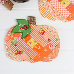 Patchwork Pumpkin Coaster Mugrug PDF Sewing Pattern image 7