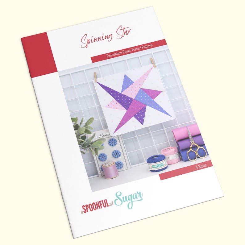Spinning Star Quilt Block PDF Pattern – Foundation Paper Piecing (FPP ...