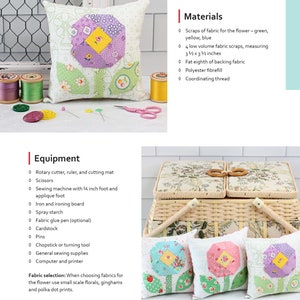 Bloom Pincushion Mini Pillow PDF Sewing Pattern image 3