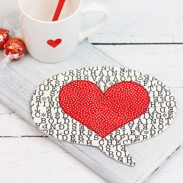 Sweet Talk Mugrug Coaster Sewing Pattern