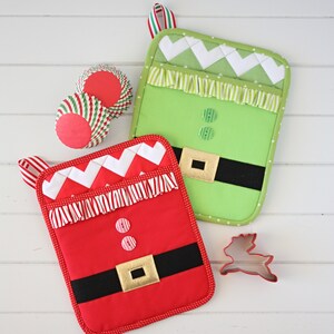 Santa & Elf Pot Holder PDF Sewing Pattern image 2