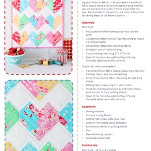 Heart of the Home Mini Quilt PDF Sewing Pattern image 2