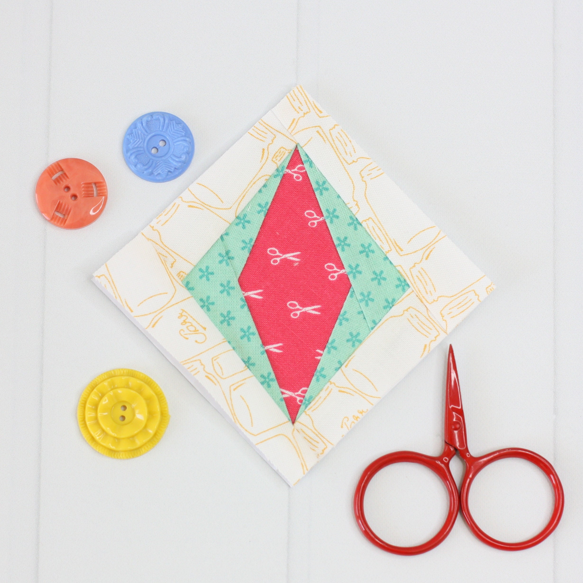 Kite Foundation Paper Piecing Quilt Block PDF Pattern, FPP 5 Sizes - 2 ...