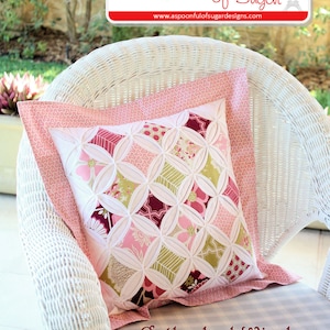 Cathedral Window Pillow PDF Sewing Pattern, Patchwork Pillow, Patchwork Cushion, quilted pillow; throw pillow; gift idea; modern quilting.