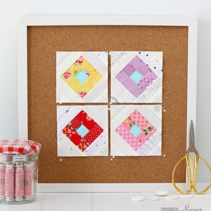 Twisted Log Cabin Foundation Paper Piecing Quilt Block PDF Pattern, FPP 5 Sizes - 2 inch, 3 inch, 4 inch, 5 inch, 6 inch, Print at Home