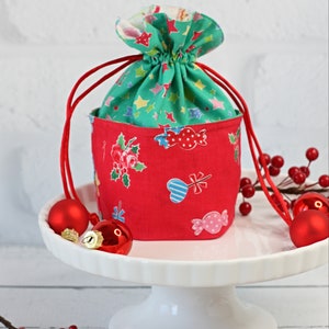 Mini Drawstring Gift Bag PDF Sewing Pattern; Small Gift Bag; Fabric ...
