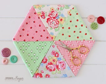 Easy Hexagon Trivet and Coasters pdf Sewing Pattern