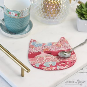 Cosy Cat Coaster Mug Rug PDF Sewing Pattern image 10