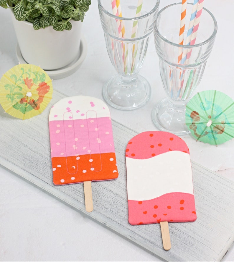 Popsicle Parade Coaster Mugrug PDF Sewing Pattern image 4