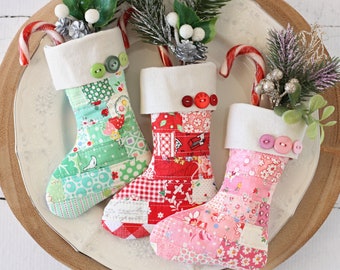 Scrappy Mini Stocking PDF Sewing Pattern