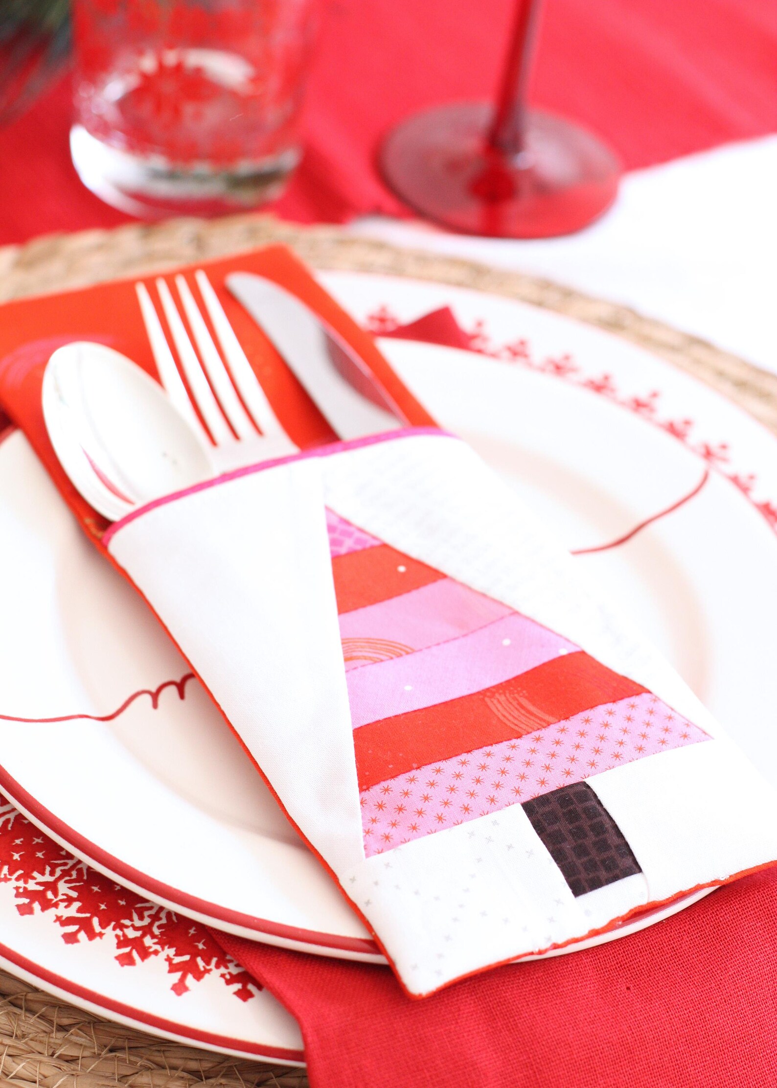Silverware Pine Tree Pattern Tree Cutlery Holder PDF Sewing Pattern (2 Styles), Tree Flatware Pouch ...