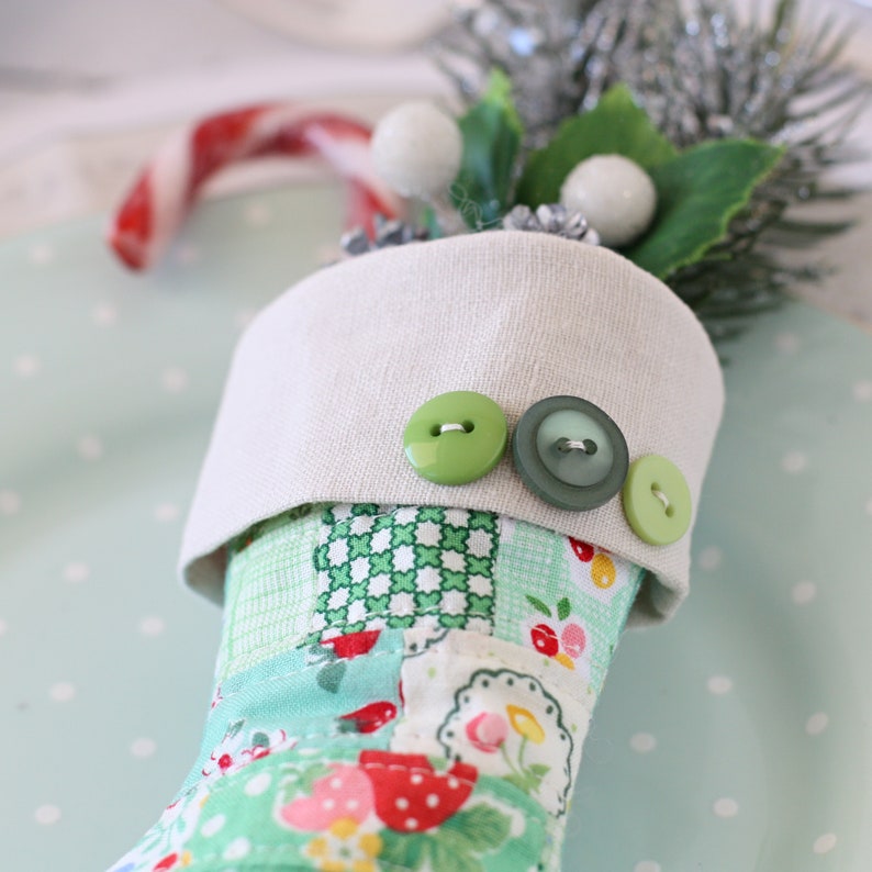 Scrappy Mini Stocking PDF Sewing Pattern image 7