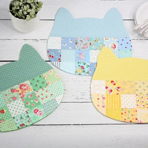 Cosy Cat Placemat PDF Sewing Pattern; Cat Lover Gift; Cat Food Mat; Pet ...
