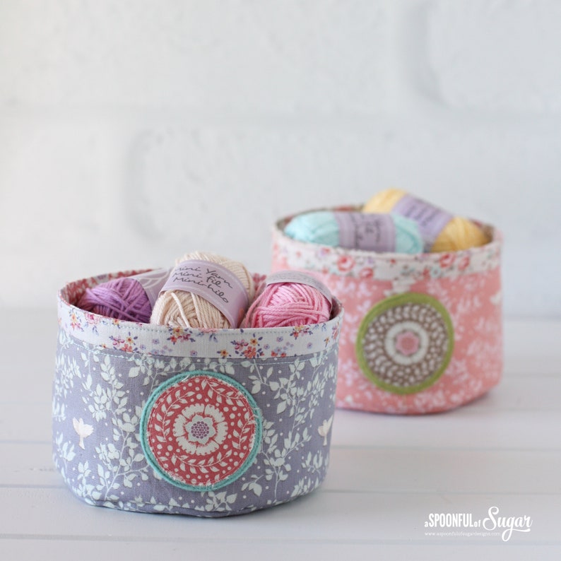 Mini Fabric Basket PDF Sewing Pattern image 4