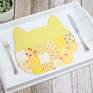 Cosy Cat Placemat PDF Sewing Pattern; Cat Lover Gift; Cat Food Mat; Pet ...