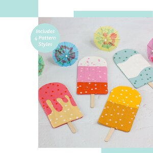 Popsicle Parade Coaster Mugrug PDF Sewing Pattern image 2