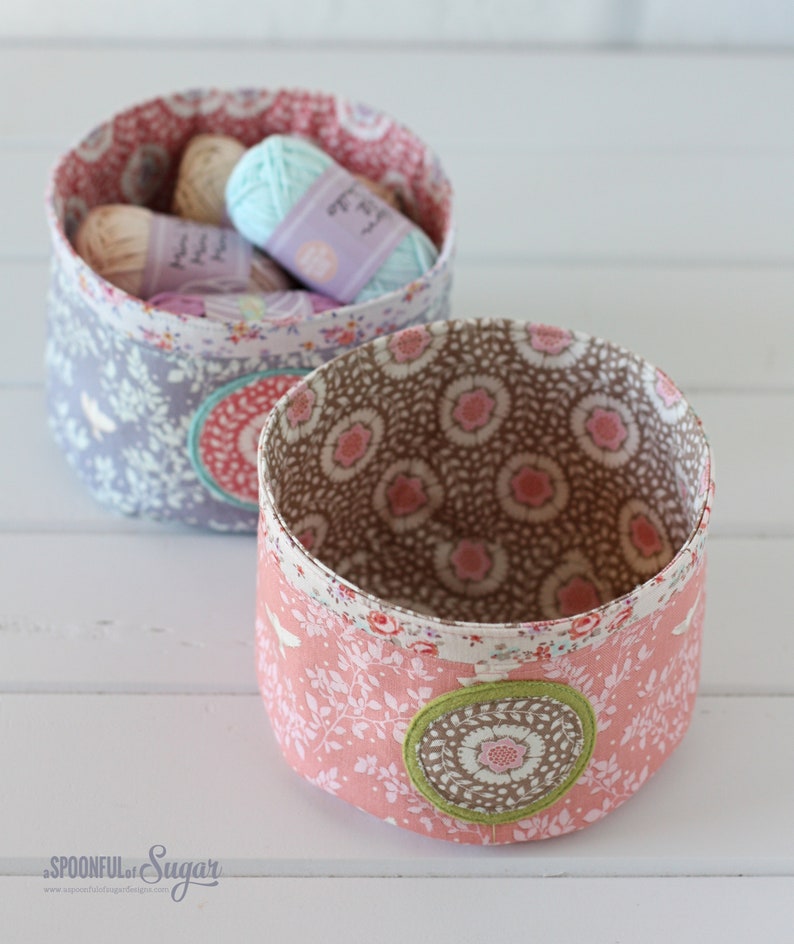 Mini Fabric Basket PDF Sewing Pattern image 5