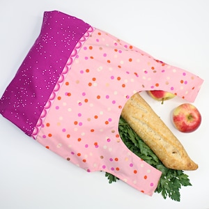 Eco Shopper Bag PDF Sewing Pattern; reusable foldable bag; grocery sack; shopping bag; gift to sew.