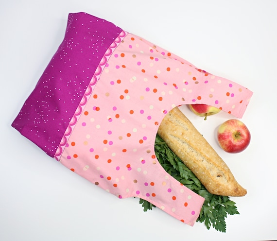 Eco Shopper Bag PDF Sewing Pattern; reusable foldable bag; grocery sack; shopping bag; gift to sew.