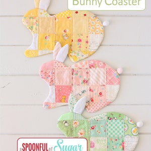 Bunny Coaster Mug Rug PDF Sewing Pattern