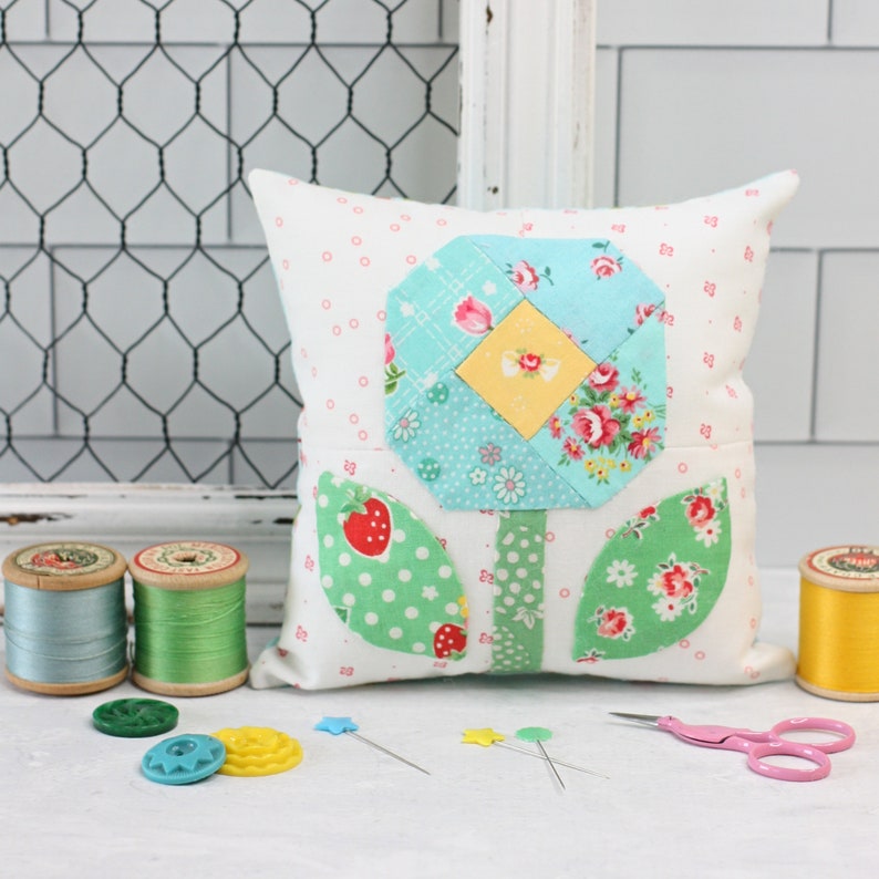 Bloom Pincushion Mini Pillow PDF Sewing Pattern image 9