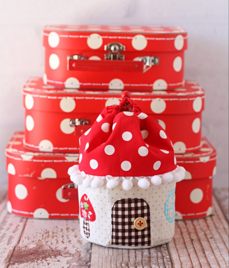 Mushroom House Pouch PDF Sewing Pattern image 5