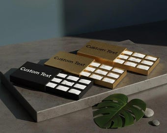 Slim Nicotine Pouch Wallet - 3D Printed Pouch Holder (Holds 9 Pouches) - Custom Text