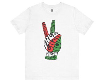Free Gaza Hand Peace Sign T-Shirt | Peace Symbol Tee, Solidarity Statement