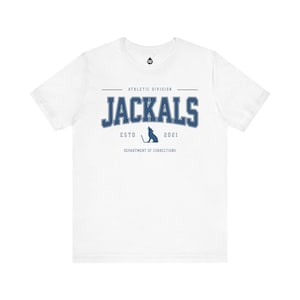 Maglietta Late Night Corrections, maglietta Seth Meyers Jackals, parodia in stile universitario, maglietta unisex, maglietta grafica, maglietta divertente