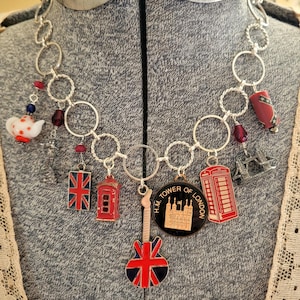 ENGLISH CHARMS vintage assemblage antique necklace