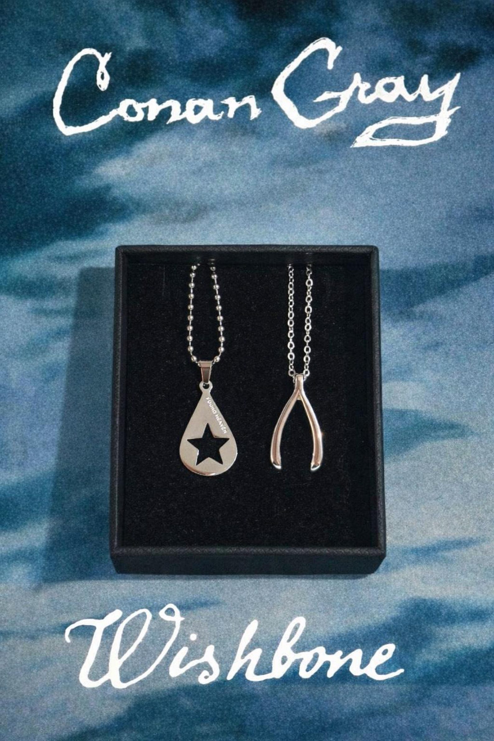 Conan Gray Wishbone and ENGRAVED Found Heaven Bundle . 100% Stainless ...