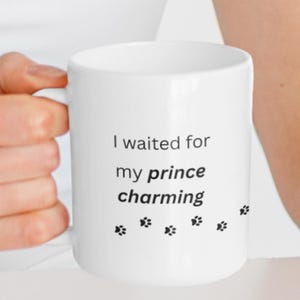 Cat Lover Mug, Funny Prince Charming Coffee Cup, Cat Humor Gift (15oz White)