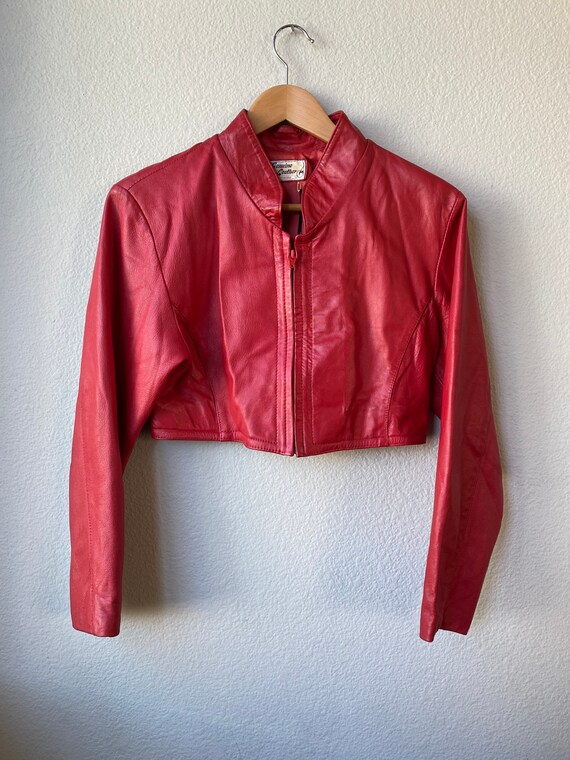 Vintage Leather Crop Jacket