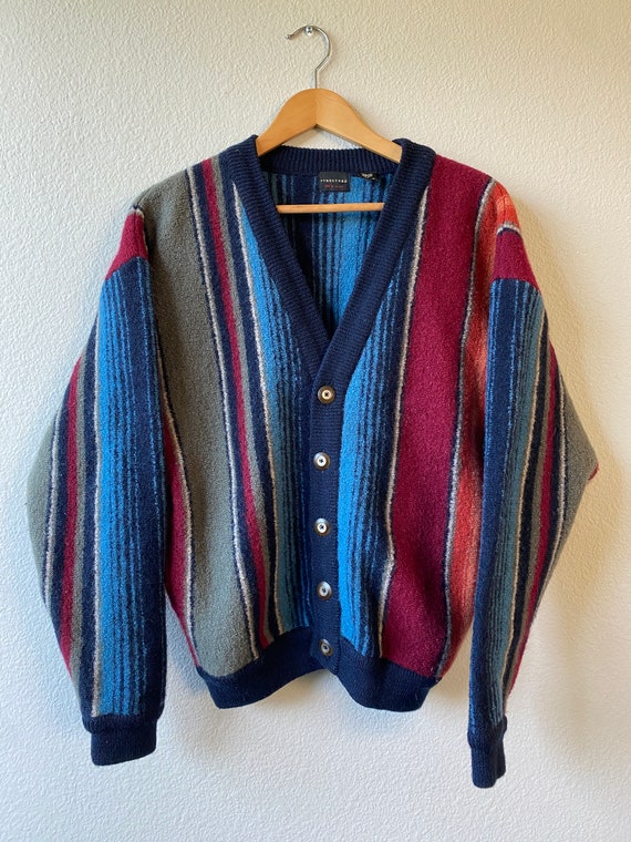 Wool Striped Cardigan