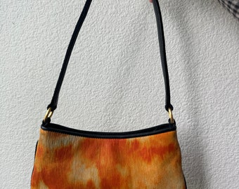 Tie Dye Leather Shoulder Purse