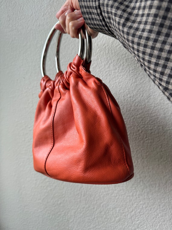 Orange Leather Purse - image 4