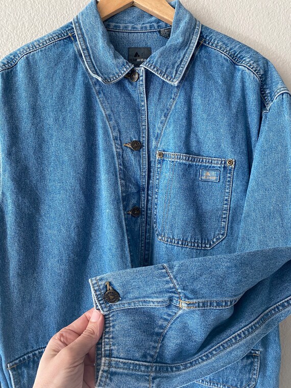 Liz Wear Denim Chore Jacket - image 8