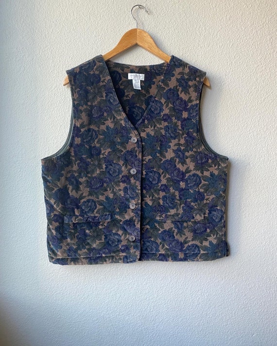 Vintage Velour Quilted Vest