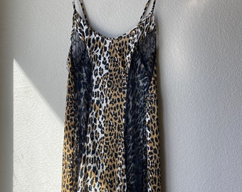 Leopard and Lace Slip Dress