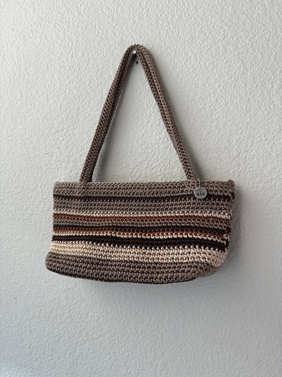 Striped Crochet Mini Purse - image 3