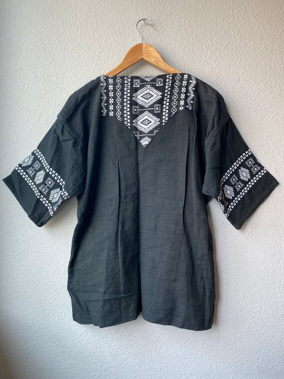 Vintage Embroidered Cotton Woven Tunic - image 5