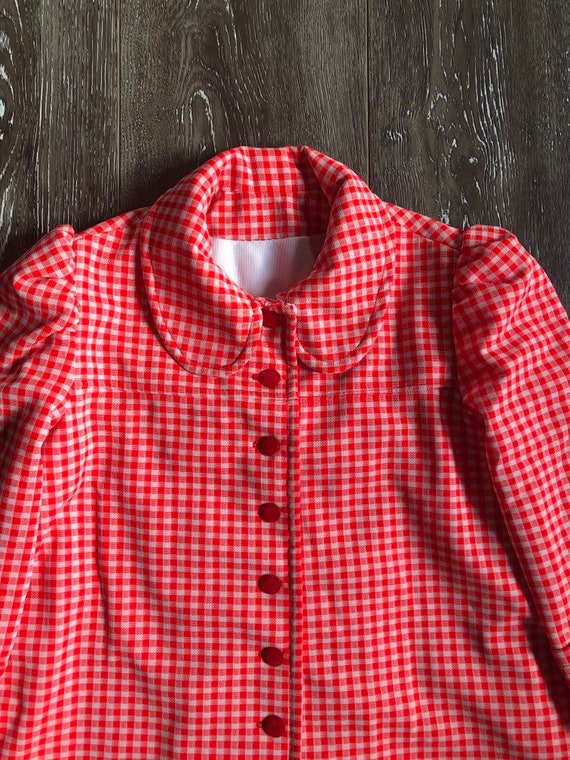 Vintage Girls Gingham Coat - image 3