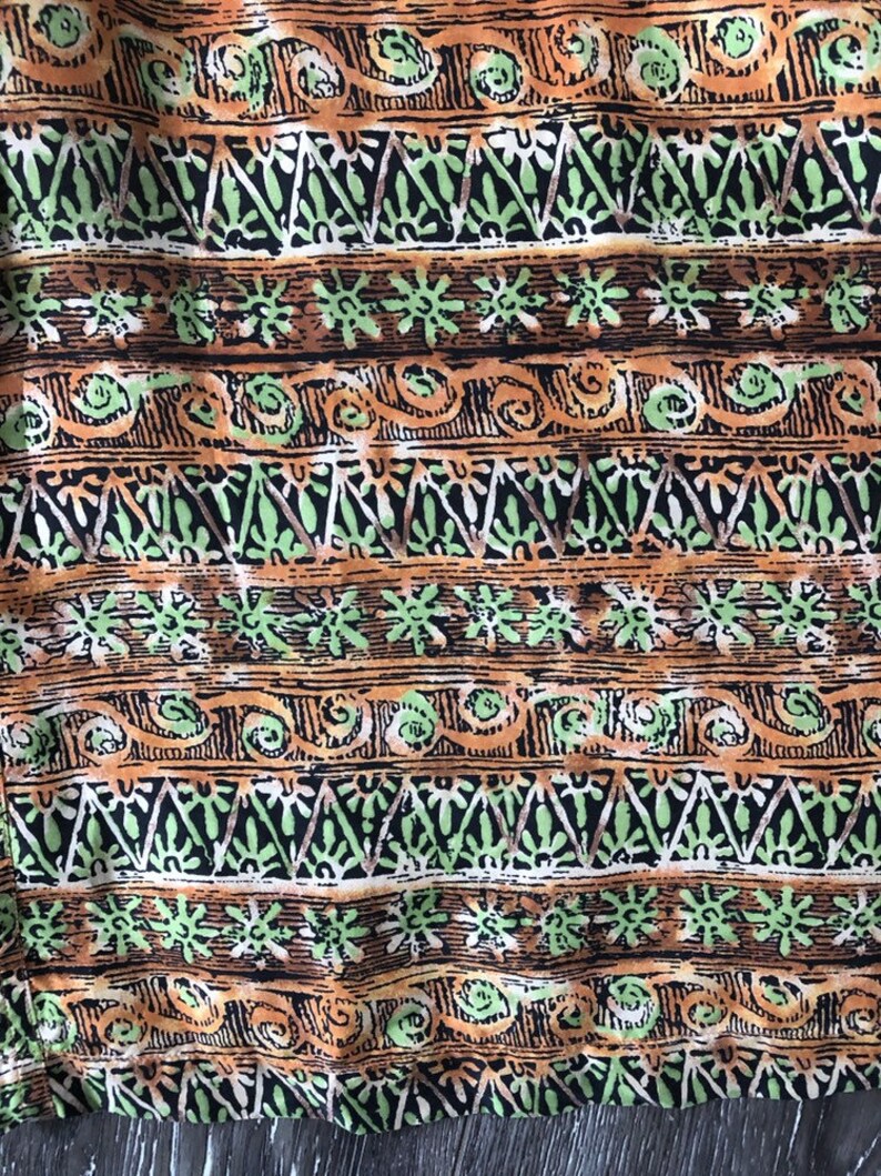 Vintage Abstract Print Silk Culottes