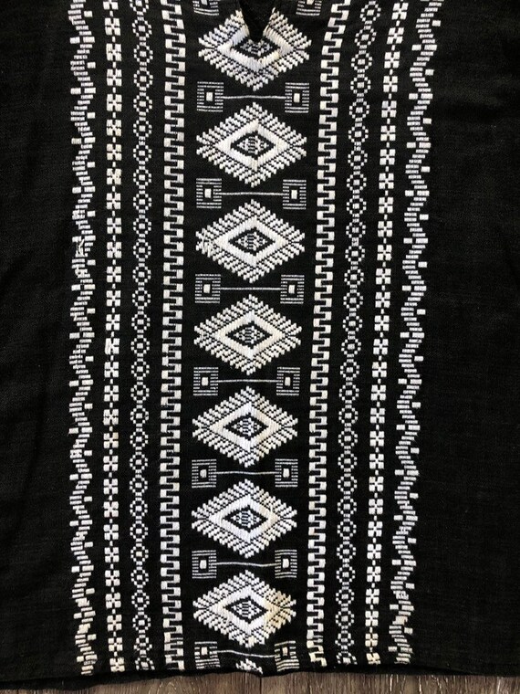 Vintage Embroidered Cotton Woven Tunic - image 3