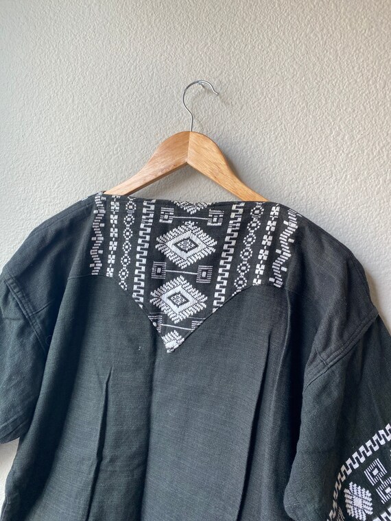 Vintage Embroidered Cotton Woven Tunic - image 6