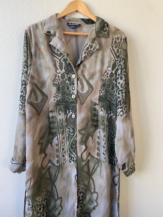 Sheer Shirt Maxi Dress - image 1