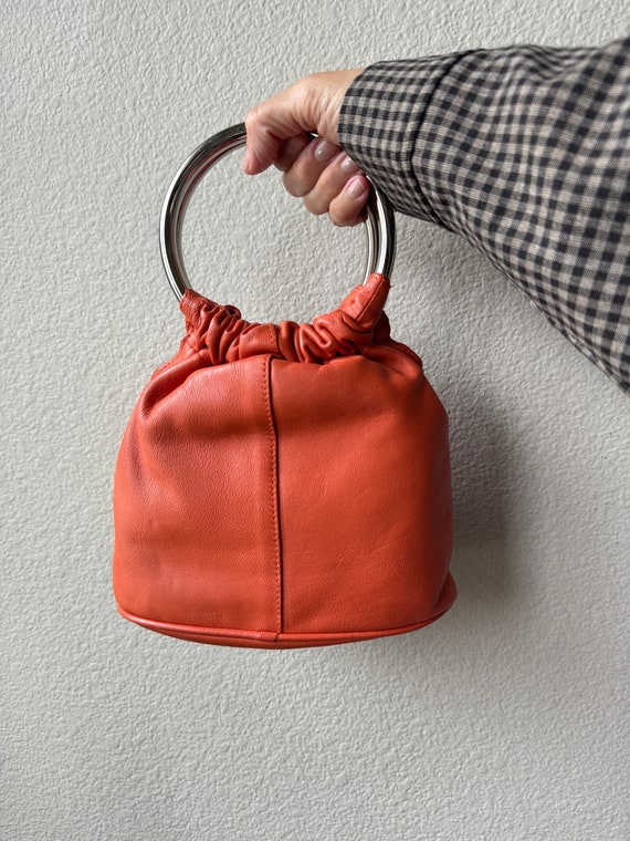 Orange Leather Purse - image 1