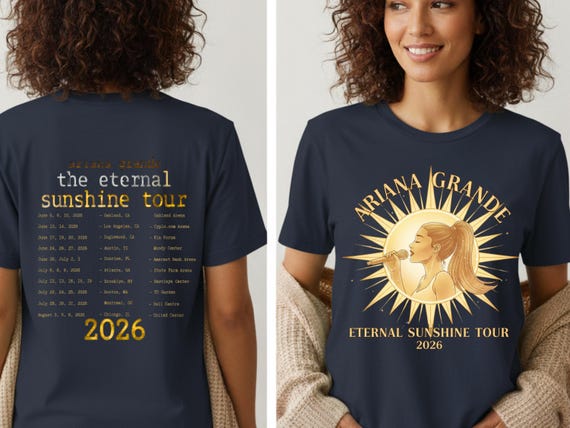 Ariana Grande Eternal Sunshine Tour Shirt, Vintage Pop Concert Tee
