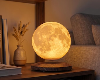 Magnetic levitation moon lamp, Floating Moon Light, Levitating Lamp, Anti Gravity Lamp, Moon Night Light, Desk Ambient Lamp